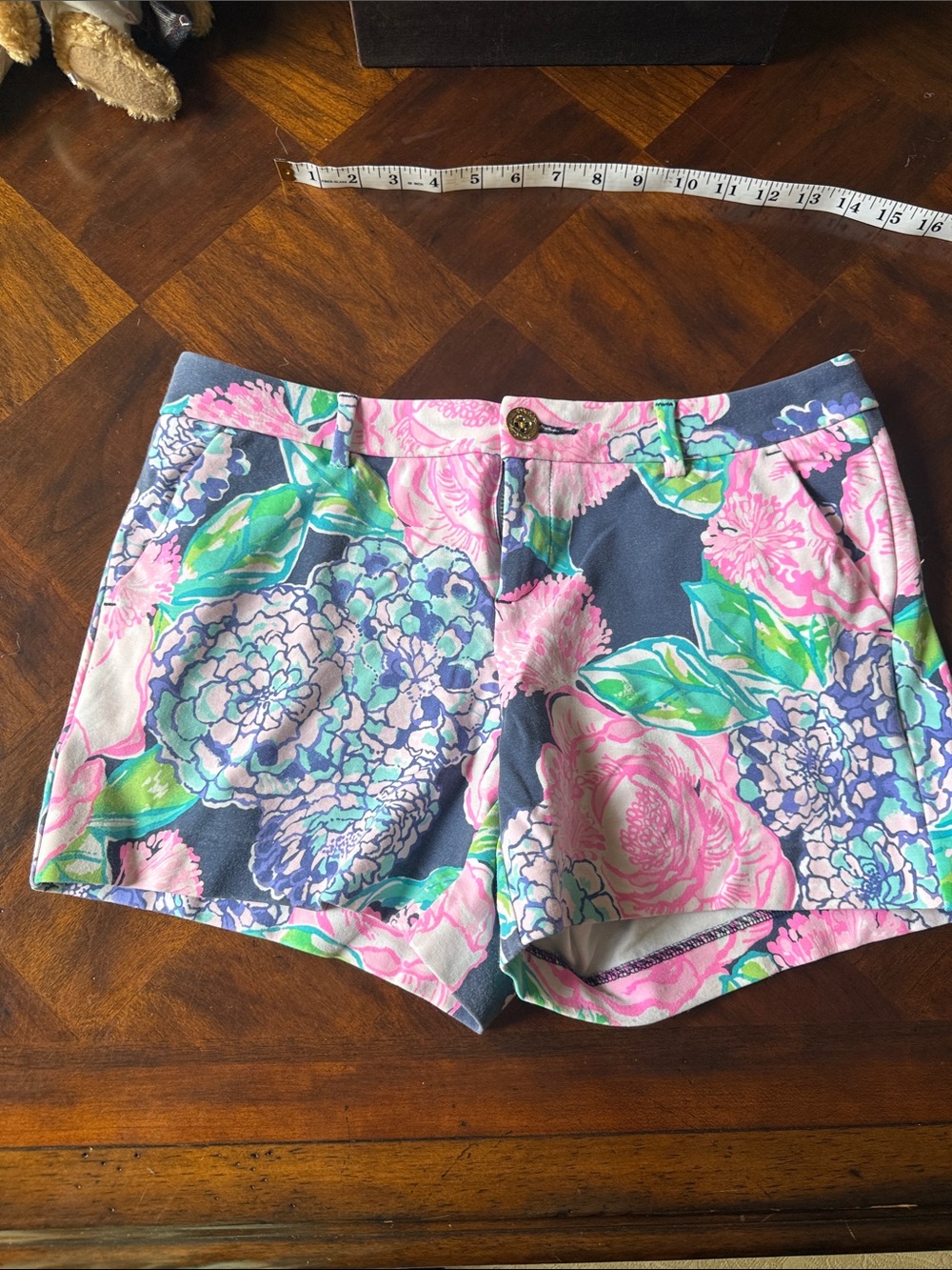Lilly Pulitzer Navy Floral High-Waist Women's Shorts